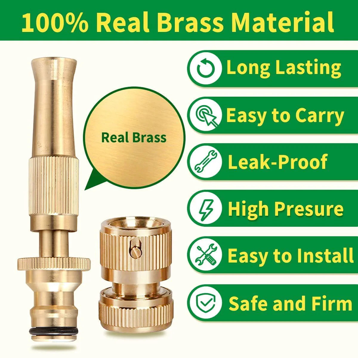 Brass Water Spray Nozzle - Heavy Duty Pressure Washer