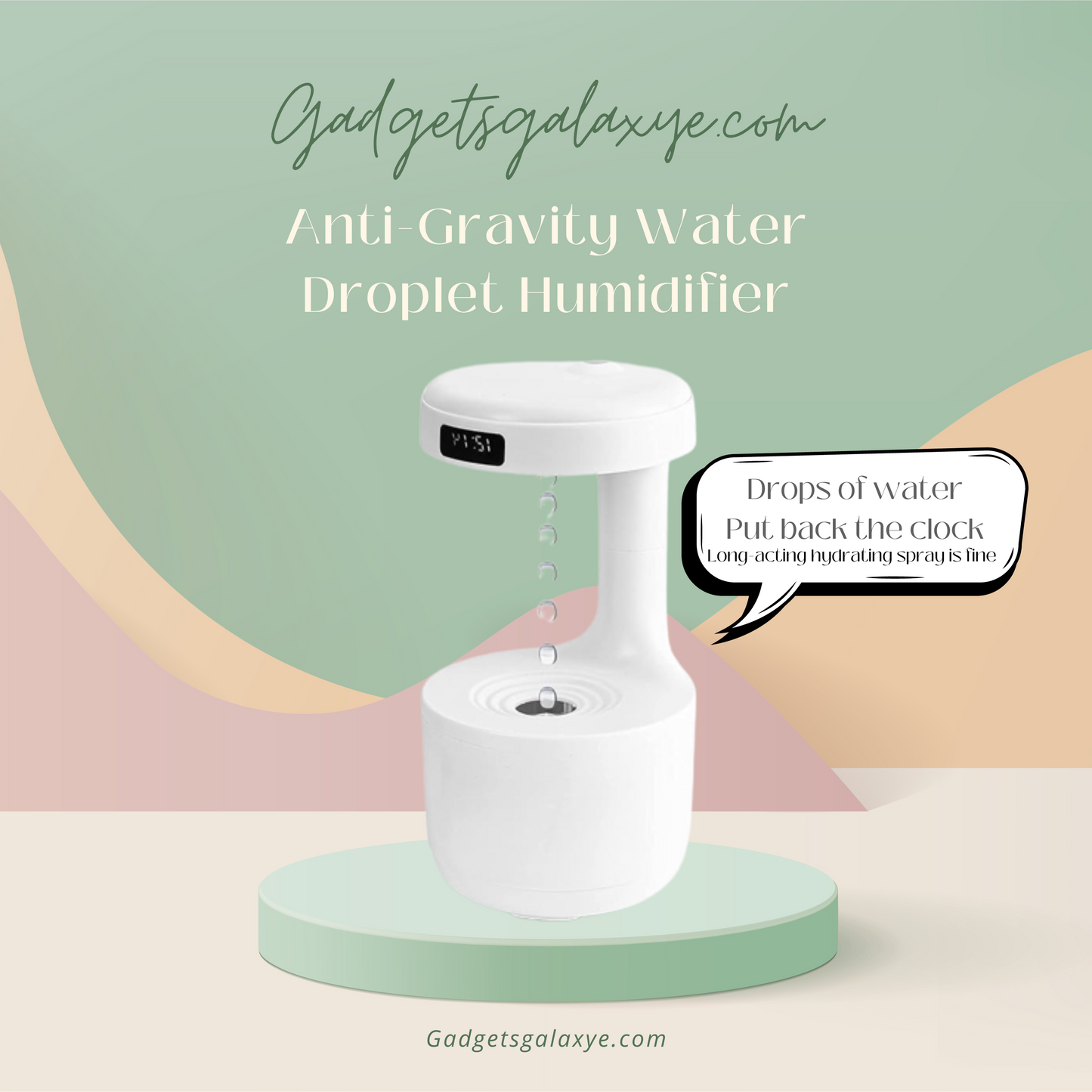 Anti-Gravity Water Droplet Humidifier