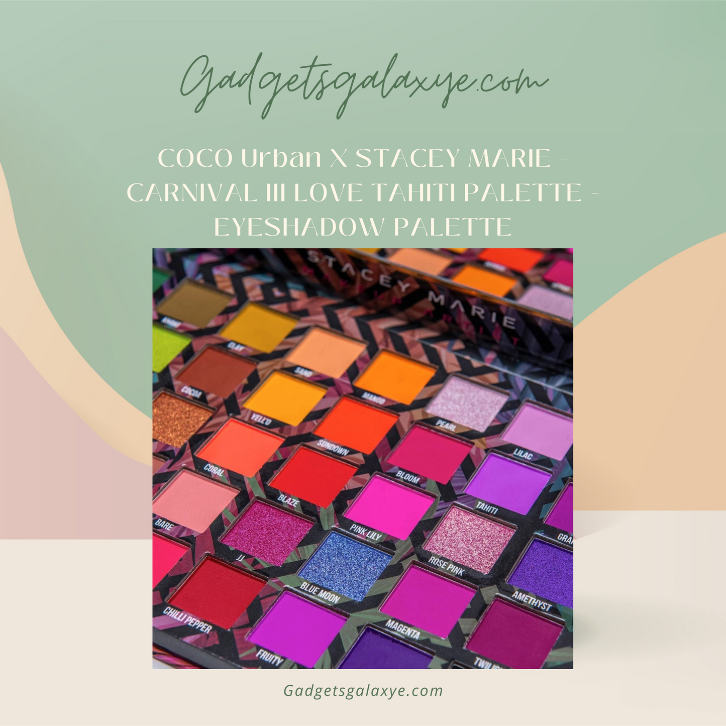 COCO Urban X STACEY MARIE - CARNIVAL III LOVE TAHITI PALETTE - EYESHADOW PALETTE