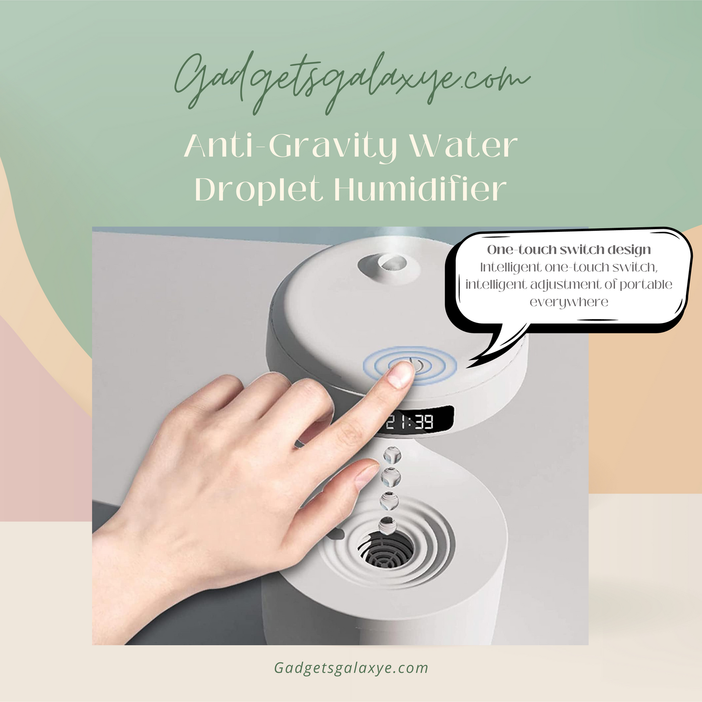 Anti-Gravity Water Droplet Humidifier