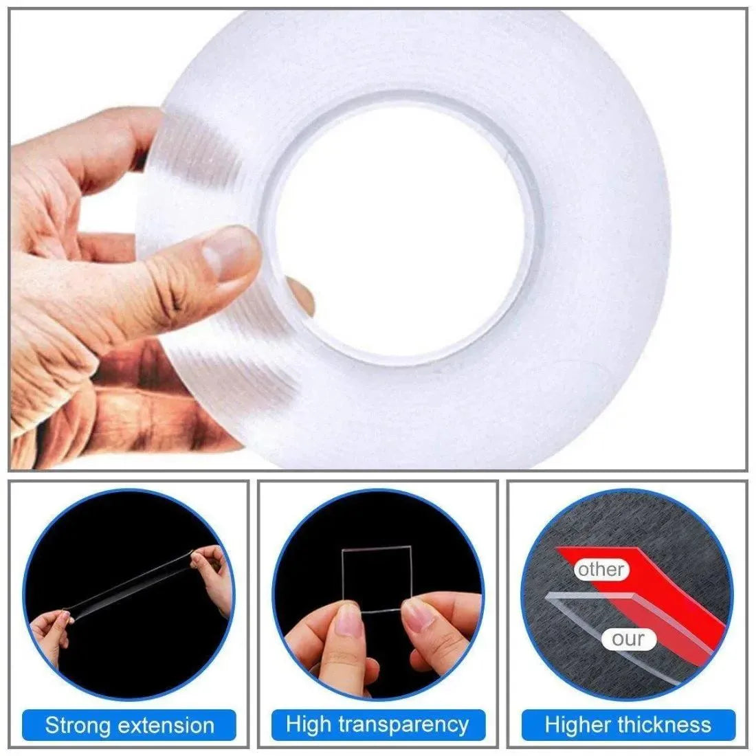 Double-Sided Nano Gel Tape - (Buy 1 Get 1 Free)