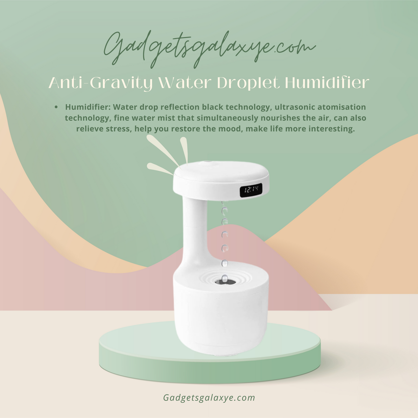 Anti-Gravity Water Droplet Humidifier